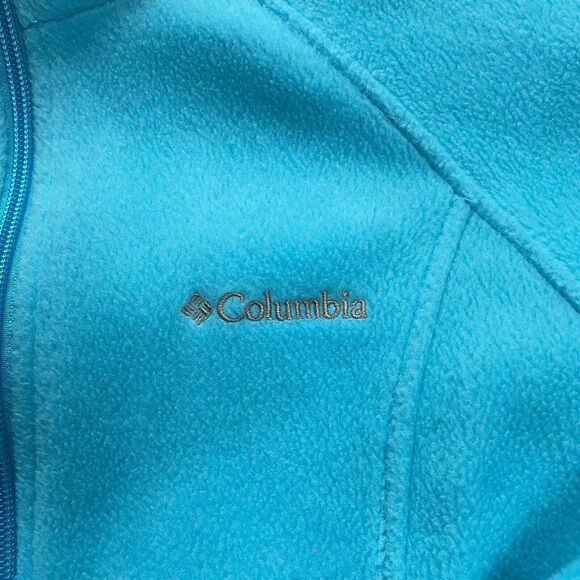 Columbia Jacket Women Small Blue Full Zip Pocket High Neck Fleece Outdoor Hiking - Picture 11 of 13